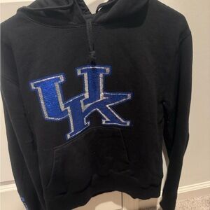 Pressbox Black Hoodie with Blue Logo